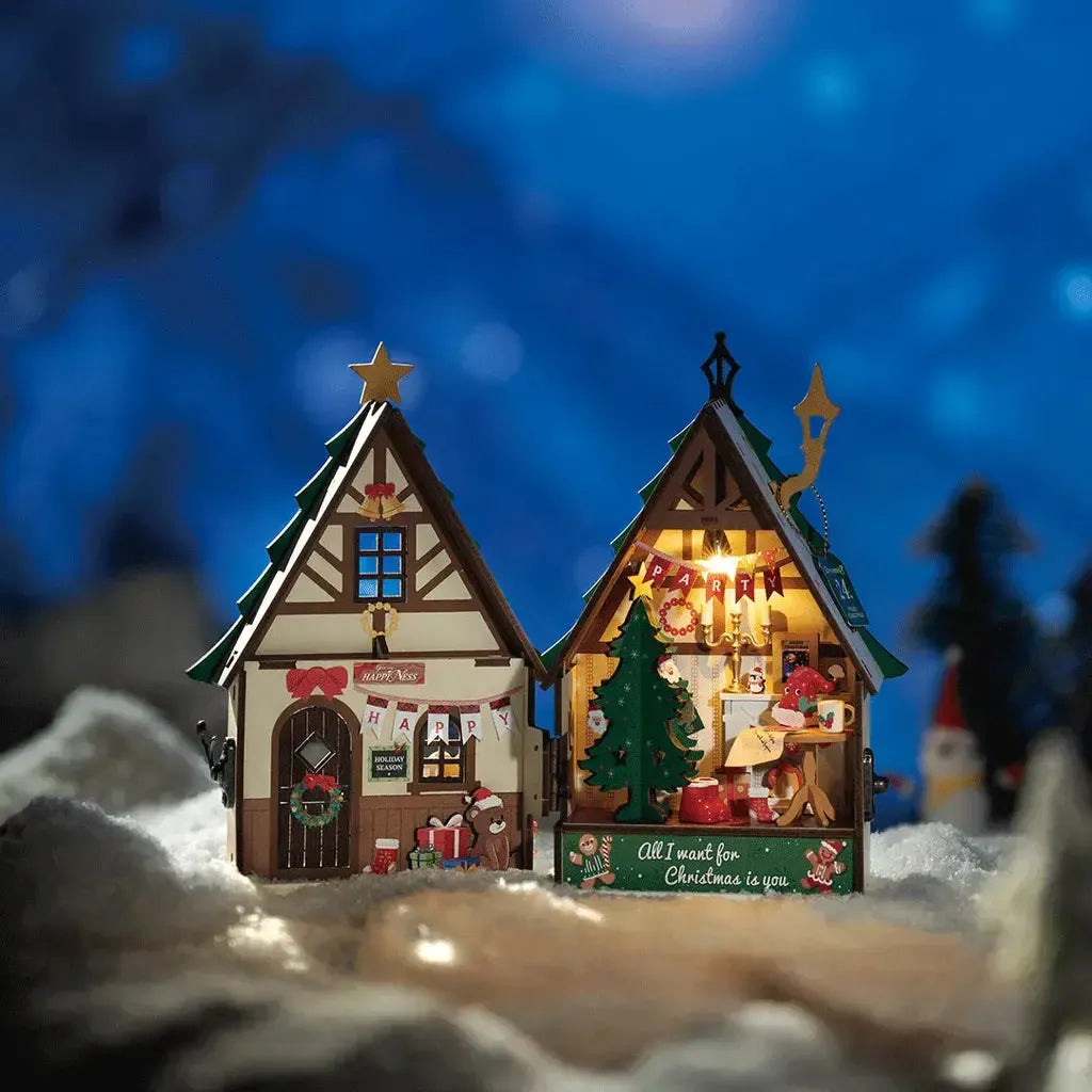 Lysende Julehus | Twinkling Christmas House-Robotime-Kvalitetstid AS