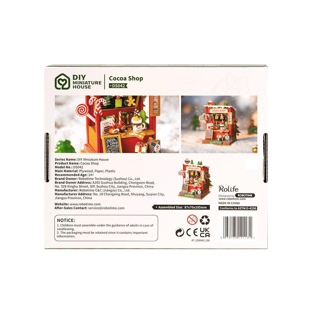 Rolife Cocoa Shop Minibyggesett DIY Diorama For Hobbyister Og Modellbyggere Enkelt Montering Ca 1 Time-Robotime-Kvalitetstid AS