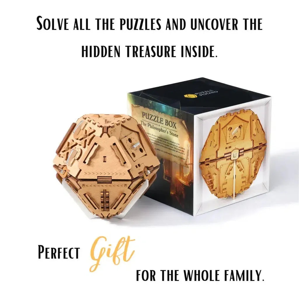 Escape Room Puzzle Box | Philosopher's Stone | Metall-Pusleboks-Puzzle Potato-Kvalitetstid AS