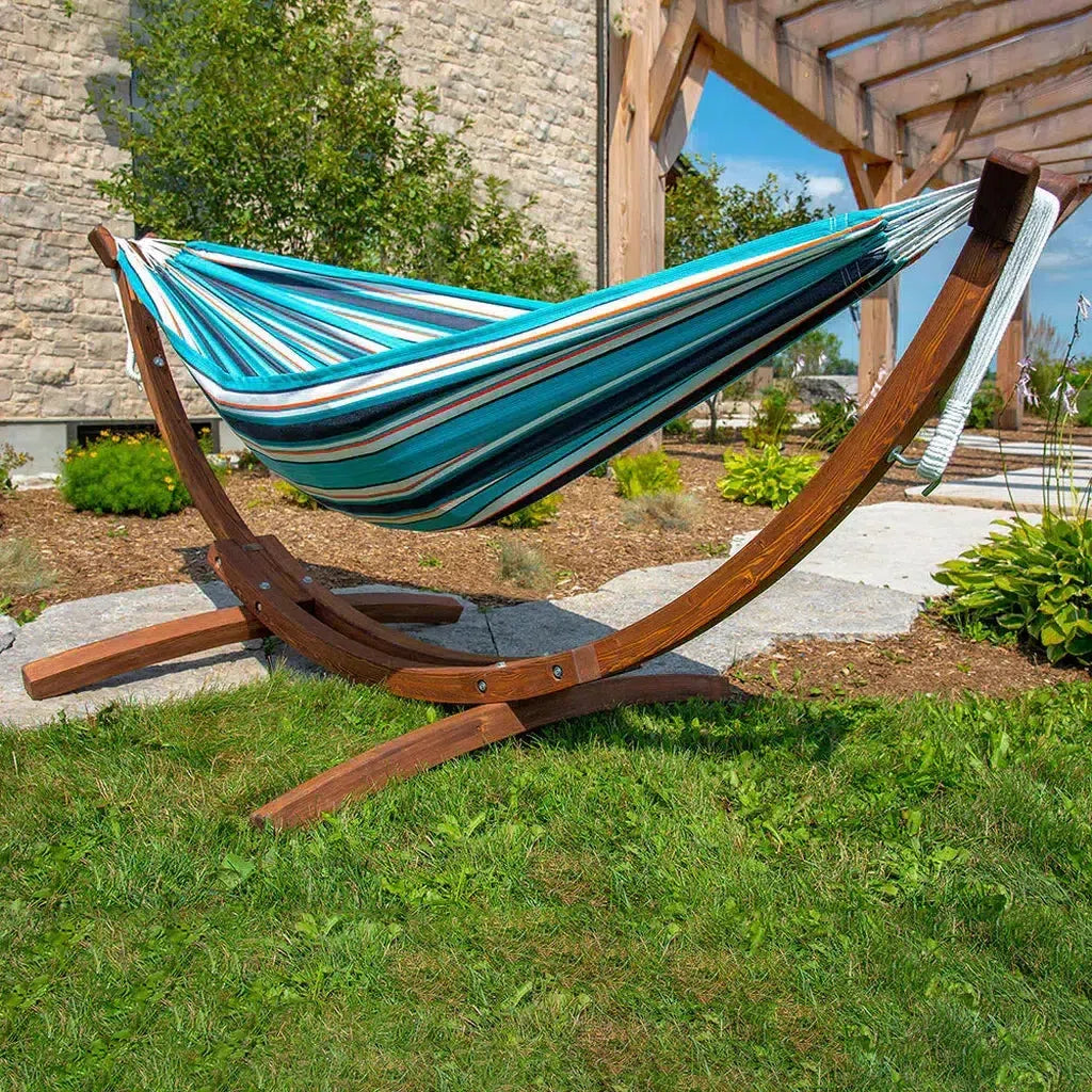 Hengekøye | Sunbrella® | Komplett med stativ i tre-Hengekøyer-Vivere-Cameo-Kvalitetstid AS