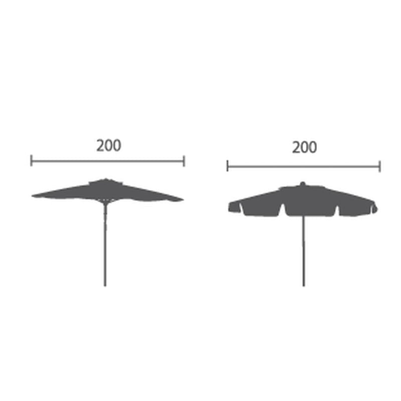 Parasoll Pamela | Midstilt stang-Midtstilte parasoller-Balliu-Balliu fabric (textilene)-Uten volanger-Blue-Kvalitetstid AS