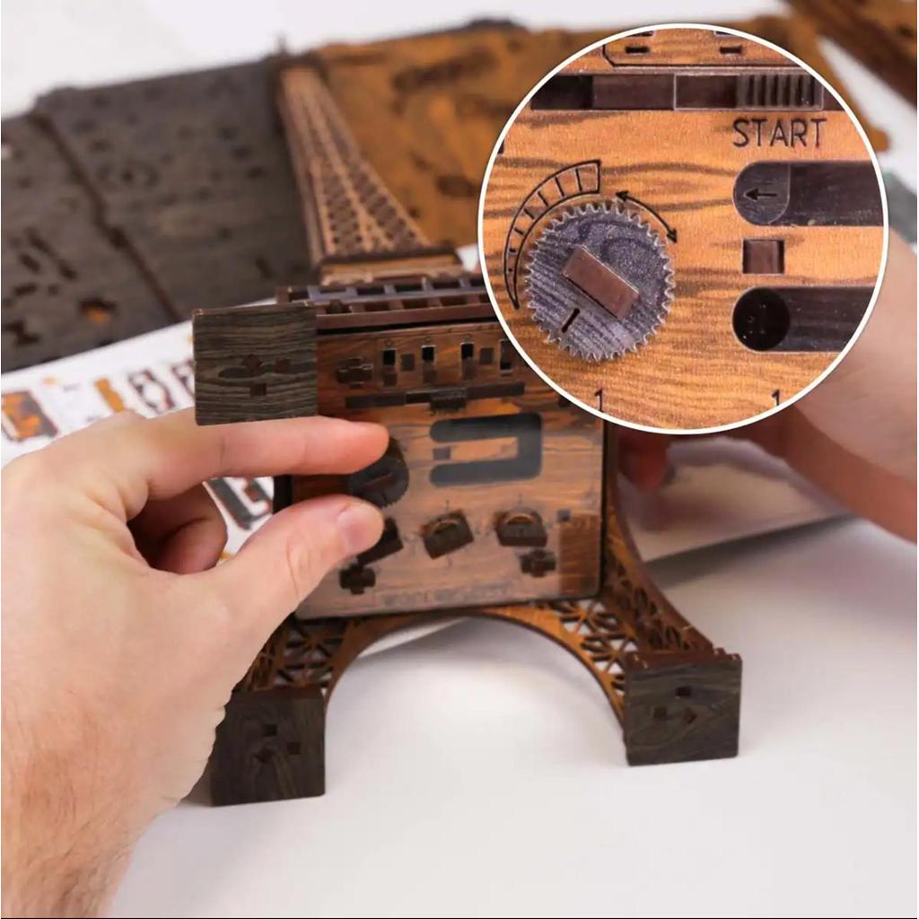 Pusleboks Escape Room Eiffeltårnet 3D Tremodell For Kreative Puslespiller Entusiaster Wooden City-Pusleboks-Wooden City-Kvalitetstid AS