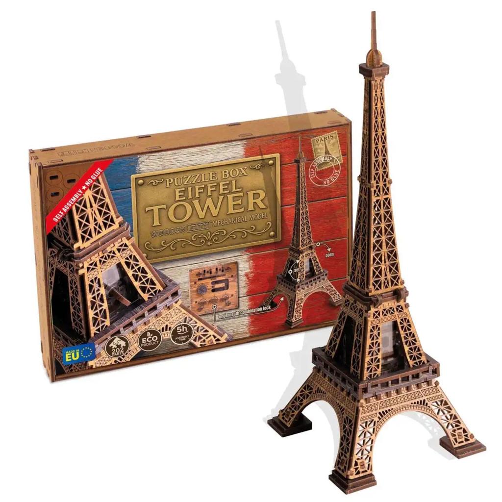 Pusleboks Escape Room Eiffeltårnet 3D Tremodell For Kreative Puslespiller Entusiaster Wooden City-Pusleboks-Wooden City-Kvalitetstid AS