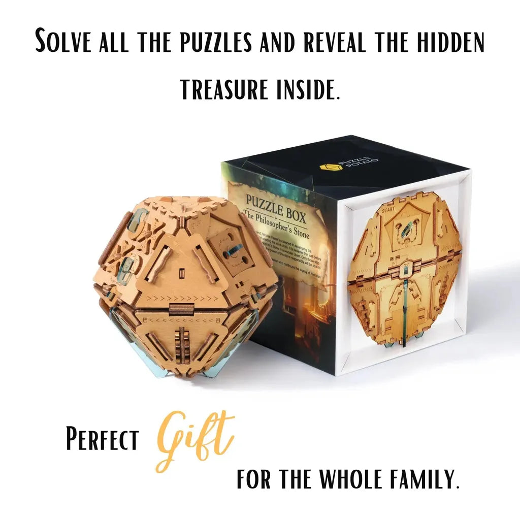 Escape Room Puzzle Box | Philosopher's Stone-Pusleboks-Puzzle Potato-Kvalitetstid AS