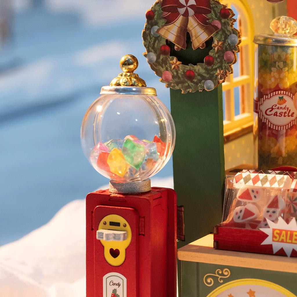 Rolife DIY Miniatyr Julegodterihus Diorama Med Kakao Stand Perfekt Gave Til Samlere-Robotime-Kvalitetstid AS