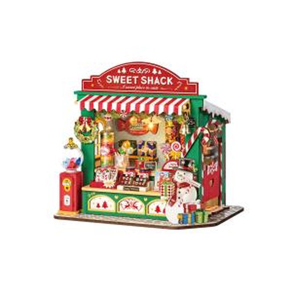 Rolife DIY Miniatyr Julegodterihus Diorama Med Kakao Stand Perfekt Gave Til Samlere-Robotime-Kvalitetstid AS