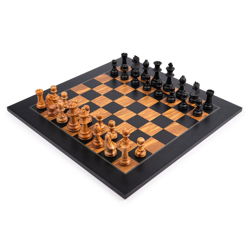 Sjakksett | Black Olive Deluxe | 50x50 cm-Sjakk-Ferrer-Kvalitetstid AS