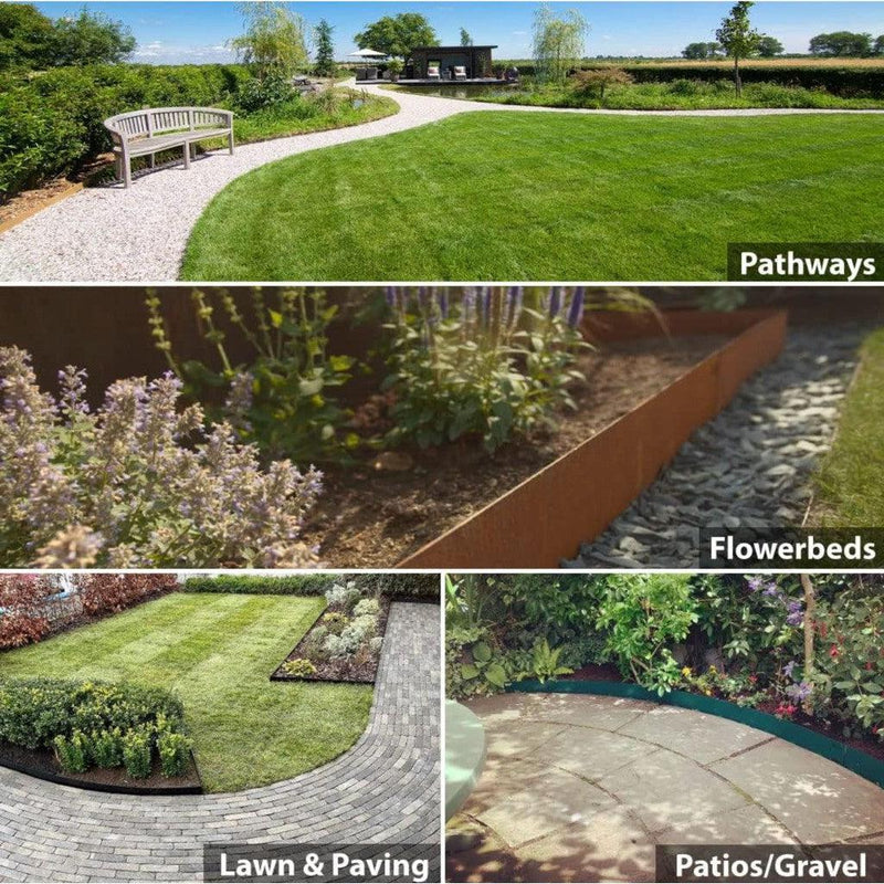 Hagekanter | "Heavy Duty" | Velg farge | Core Edge | 100mm kanthøyde | 5m lengde-Hagekanter-Core Landscape Products-Sort-Kvalitetstid AS