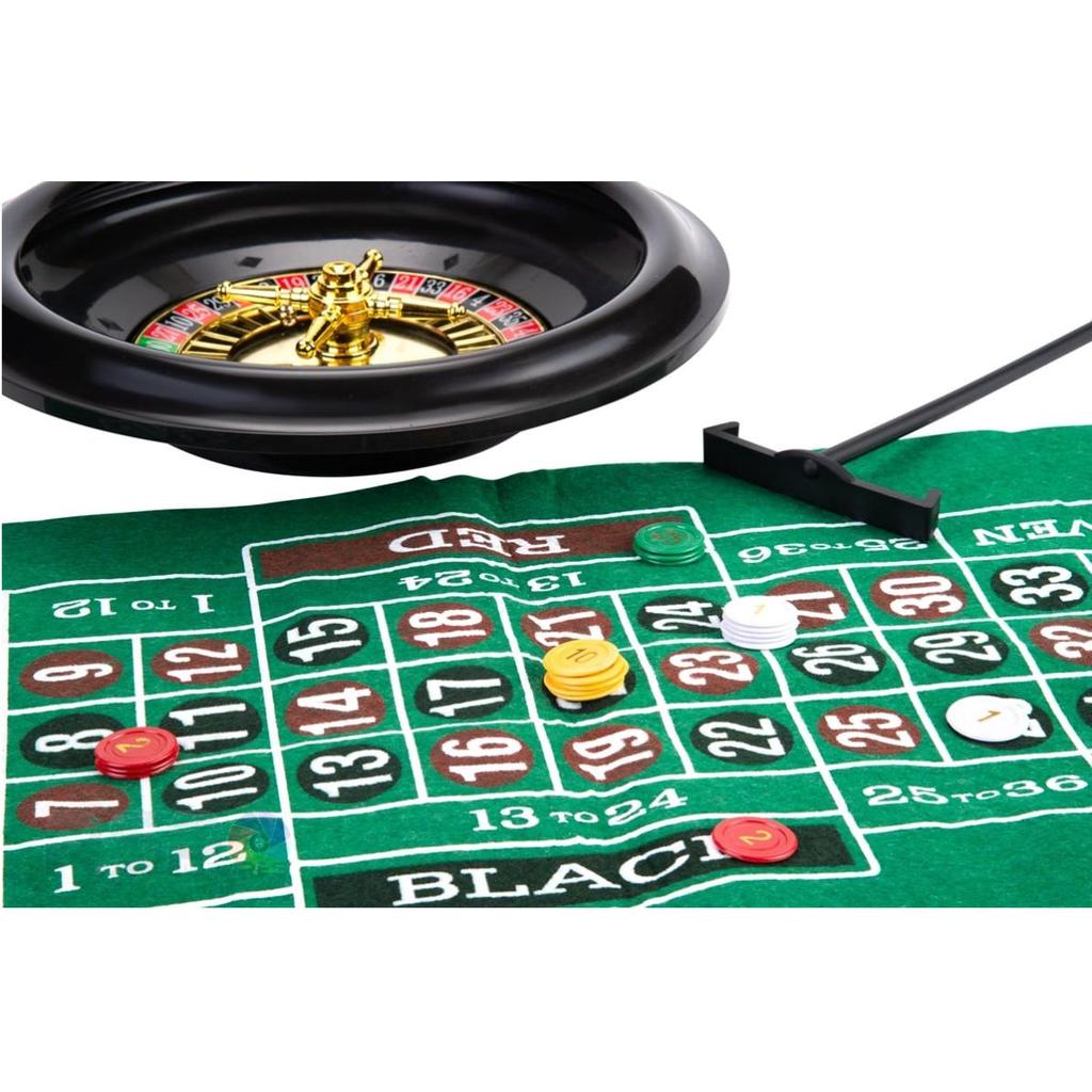 Rulett- og Black Jack-sett | Amerikansk versjon med tilbehør-Engelhart-Kvalitetstid AS