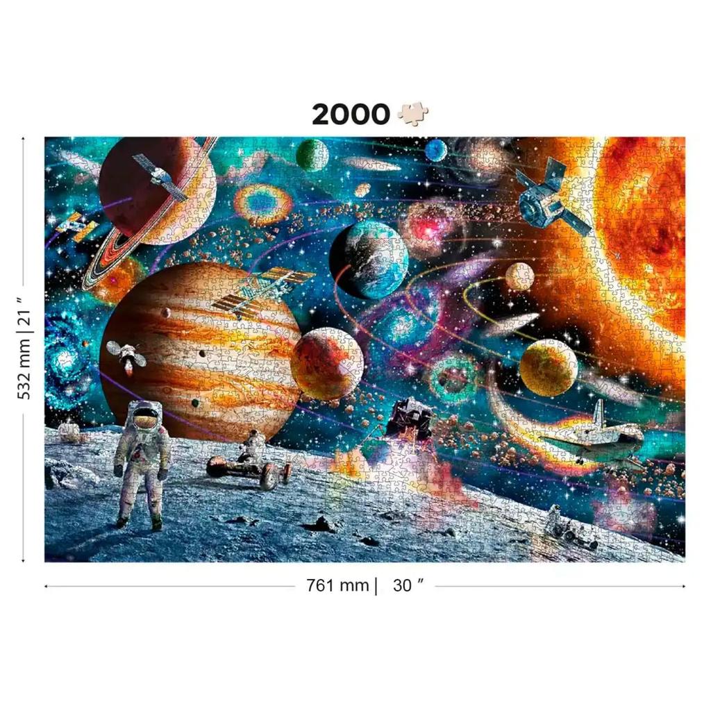 Space Odyssey Trepuslespill Stort Fargerikt Dekorativt Gave-Wooden City-Kvalitetstid AS
