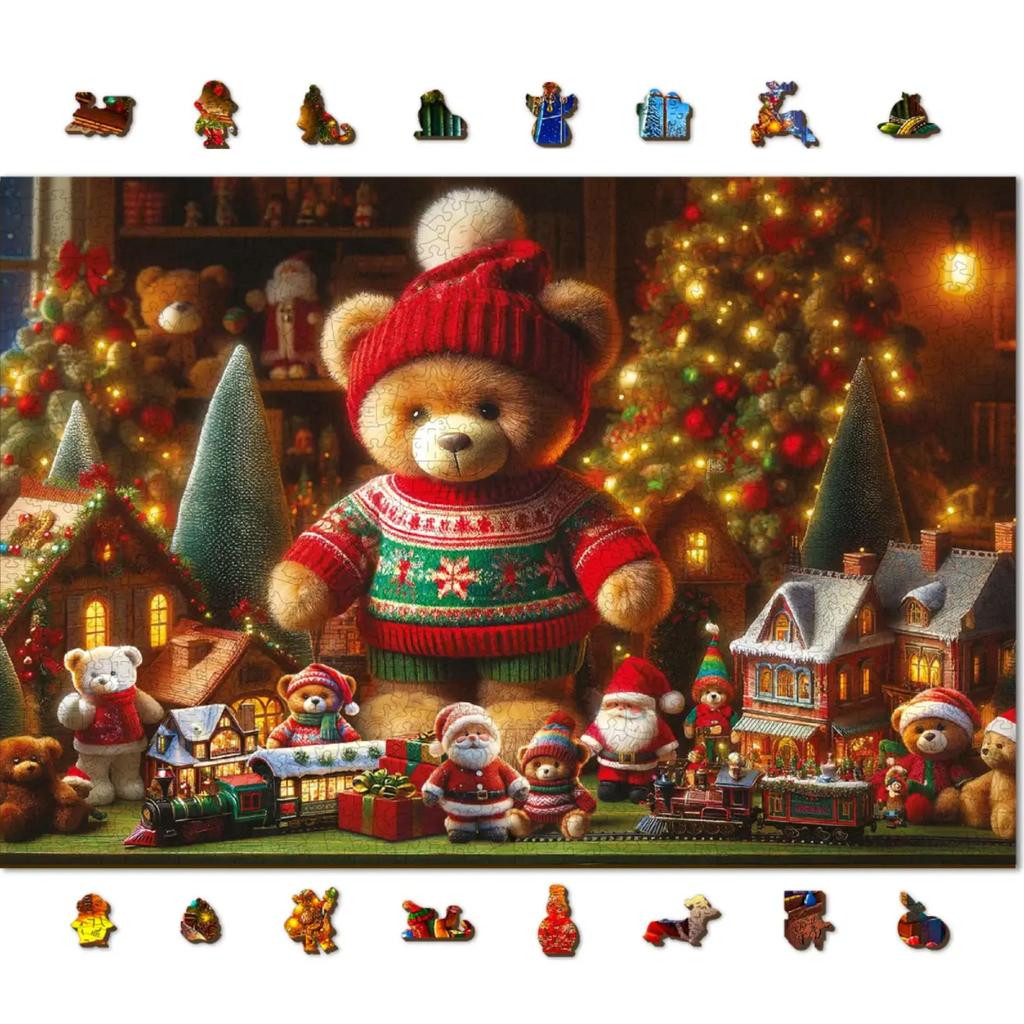 Trepuslespill Julebamse Wooden City Gave For Familier-Wooden City-Kvalitetstid AS