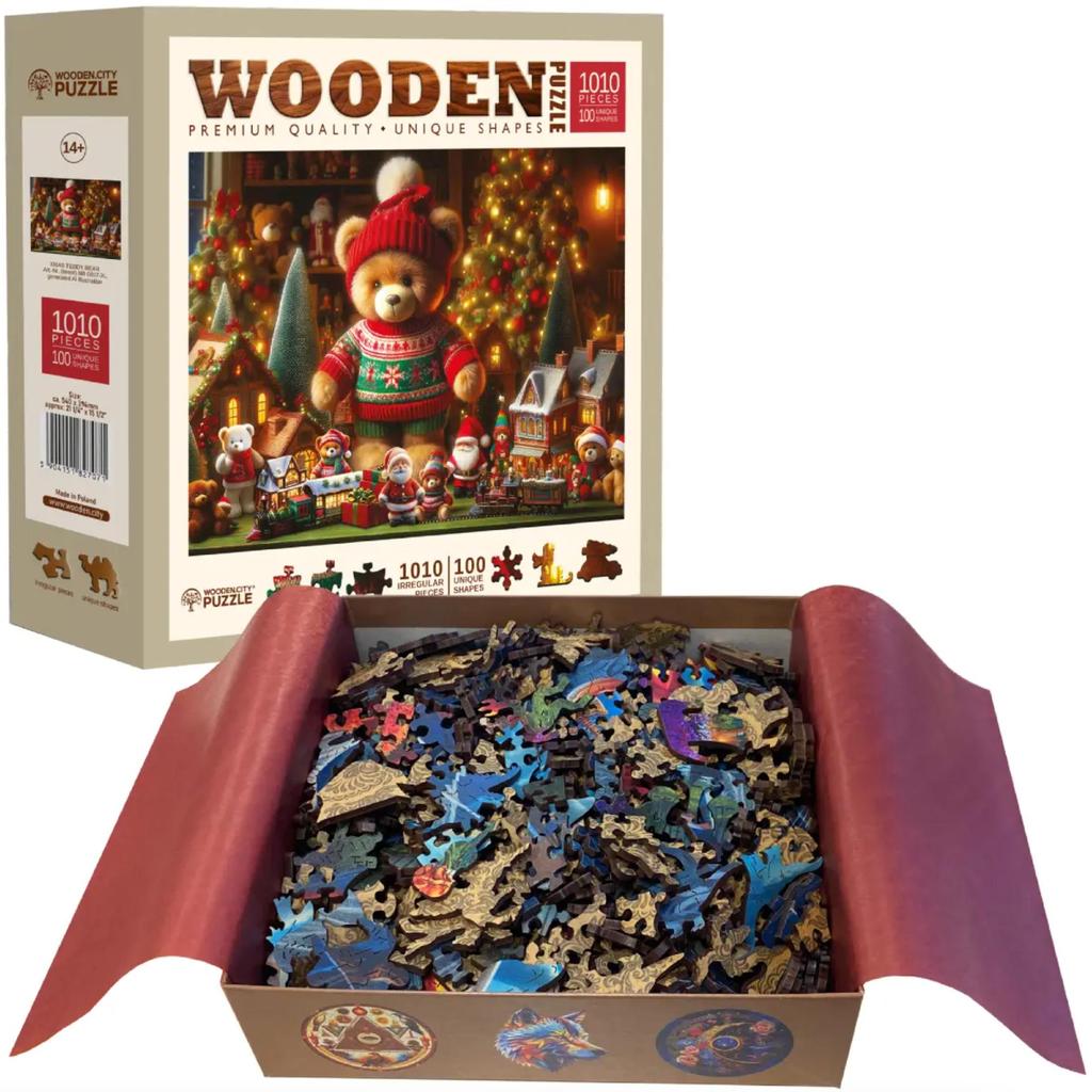 Trepuslespill Julebamse Wooden City Gave For Familier-Wooden City-Kvalitetstid AS