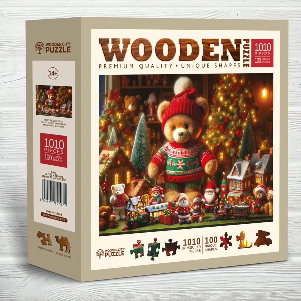 Trepuslespill Julebamse Wooden City Gave For Familier-Wooden City-Kvalitetstid AS