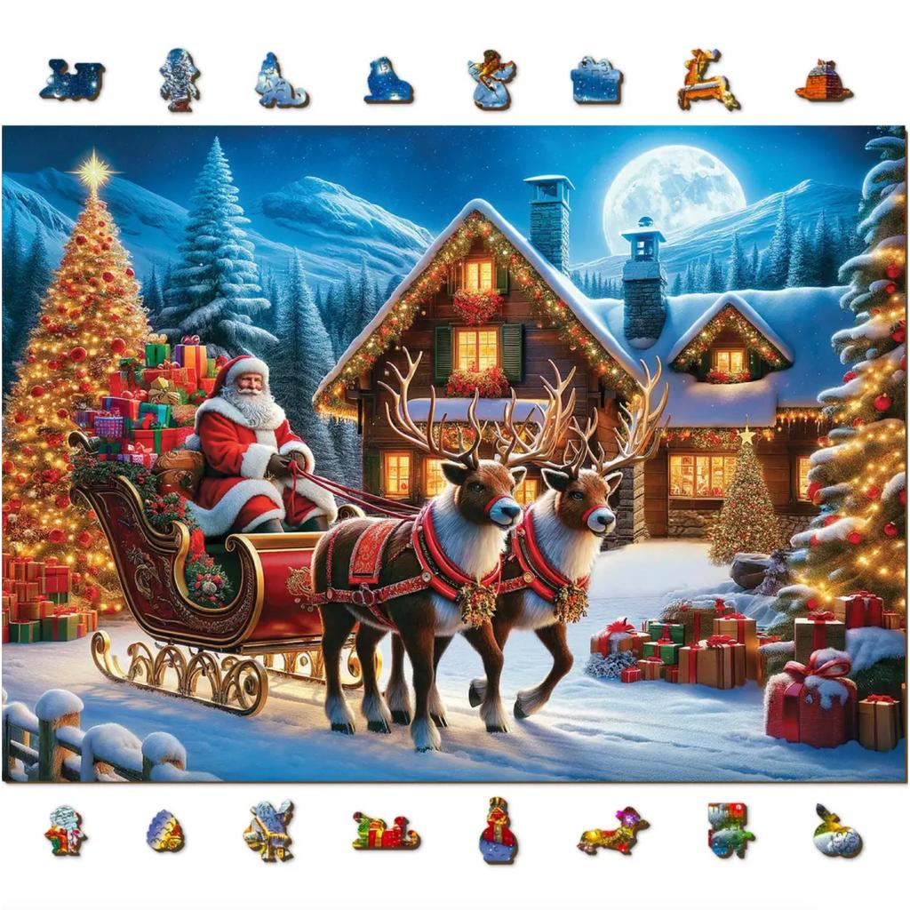 Wooden City Julepuslespill Santa Claus Nostalgisk Familiekos-Wooden City-Kvalitetstid AS