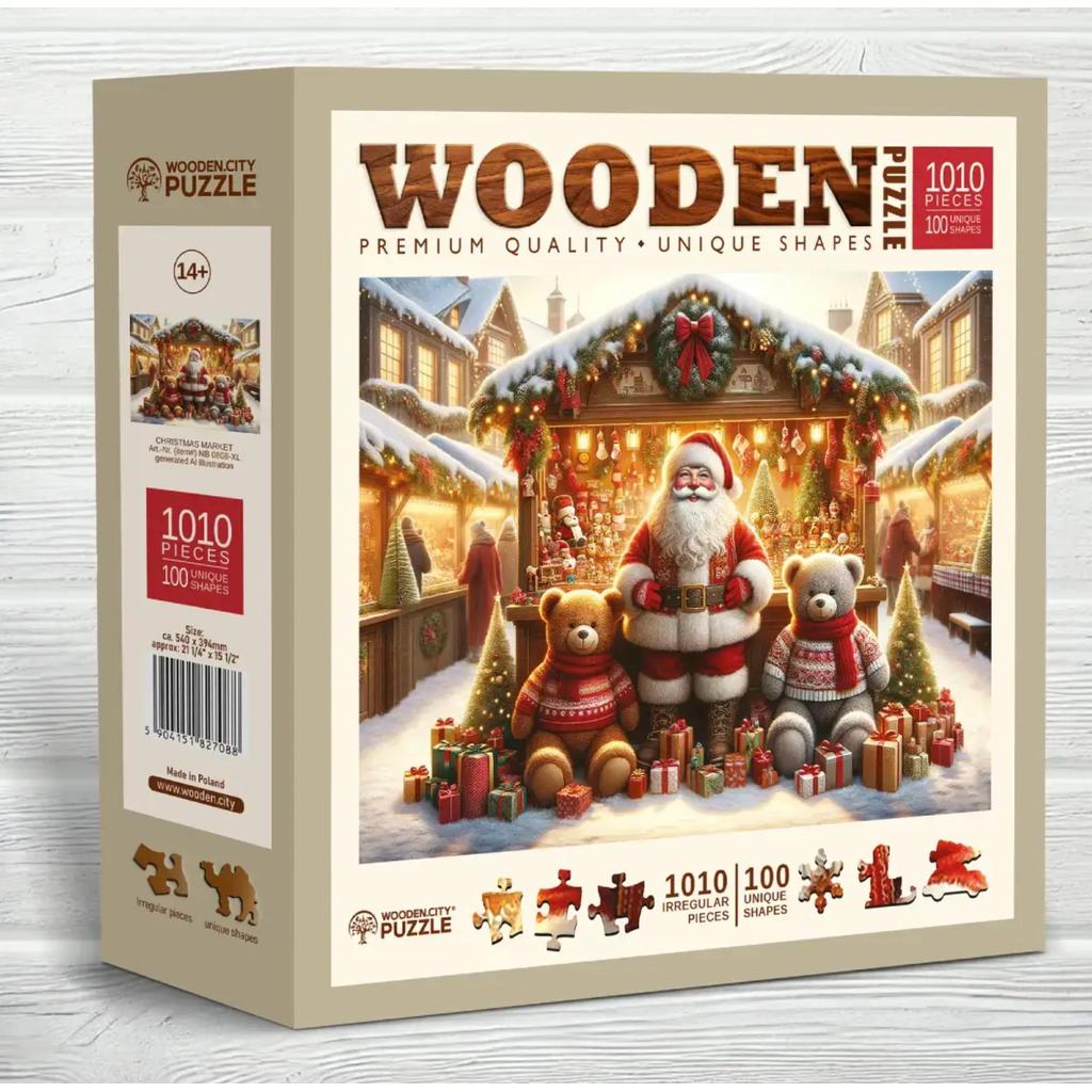 Wooden City Julemarked Trepuslespill Dekor For Familier-Wooden City-Kvalitetstid AS