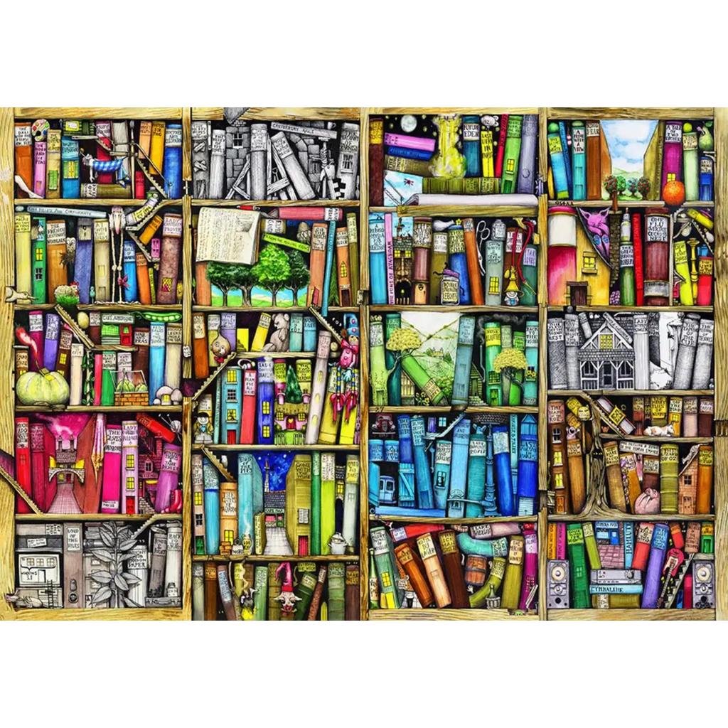 Bookshelf Trepuslespill 1000 Biter For Familie Magisk-Wooden City-Kvalitetstid AS