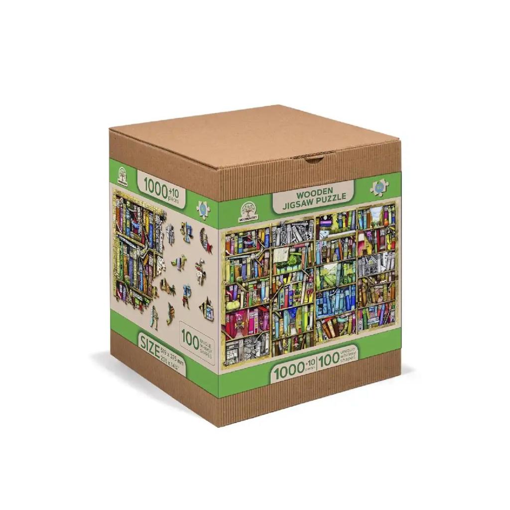 Bookshelf Trepuslespill 1000 Biter For Familie Magisk-Wooden City-Kvalitetstid AS