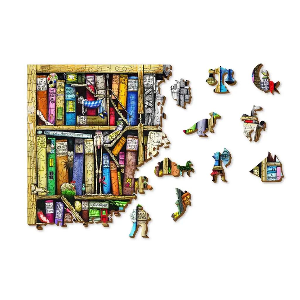 Bookshelf Trepuslespill 1000 Biter For Familie Magisk-Wooden City-Kvalitetstid AS
