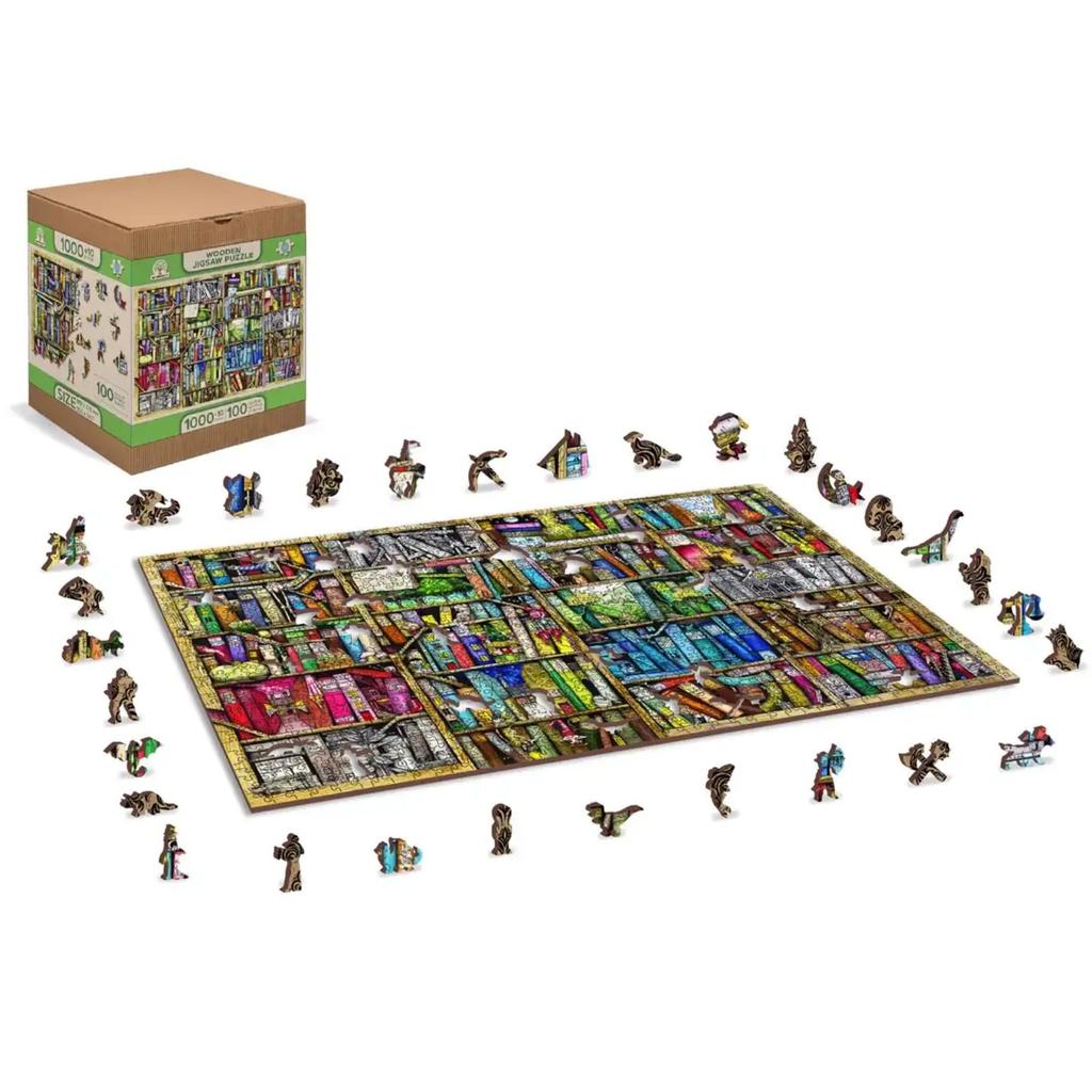 Bookshelf Trepuslespill 1000 Biter For Familie Magisk-Wooden City-Kvalitetstid AS