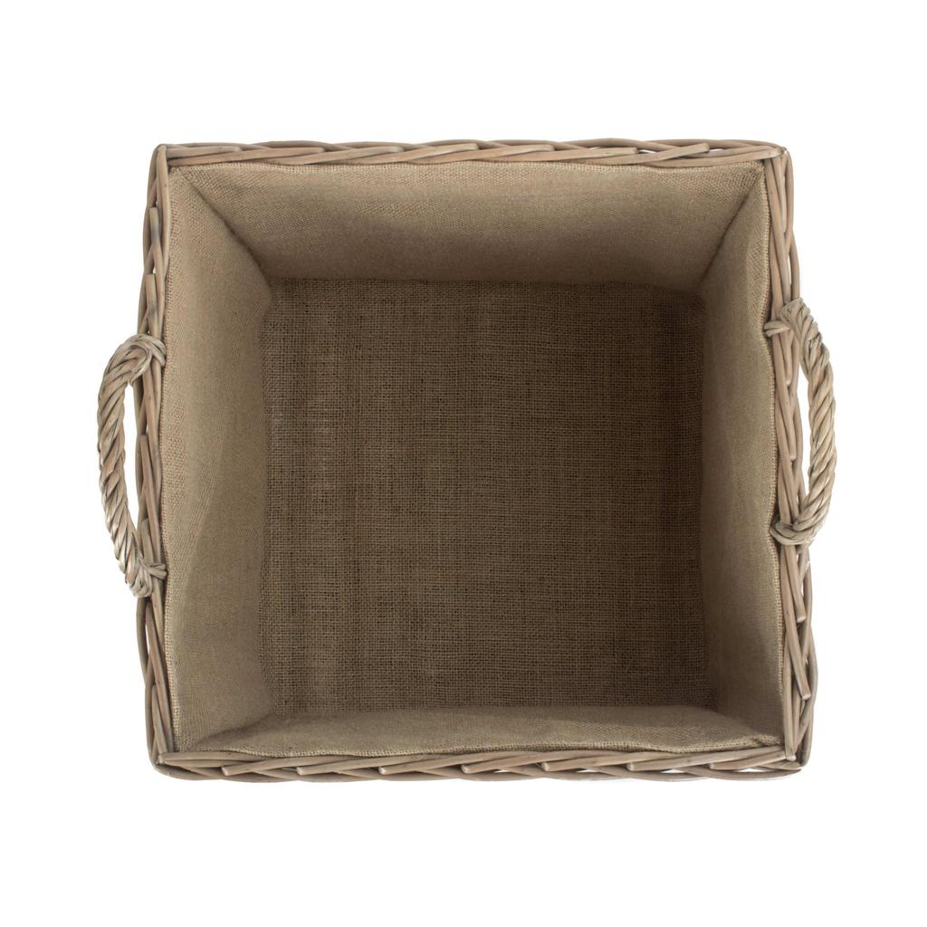 Vedkurv Flettet Foret 42 x 42 x 34 cm Willow Direct-Willow Direct-Kvalitetstid AS