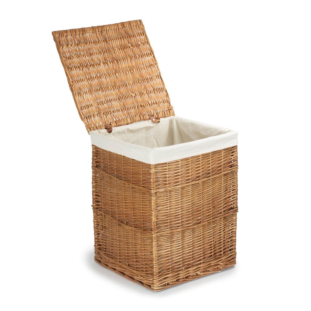 Stor Kvadratisk Vaskekurv Med Hvit Fôr 46x61 Willow Direct-Willow Direct-Kvalitetstid AS