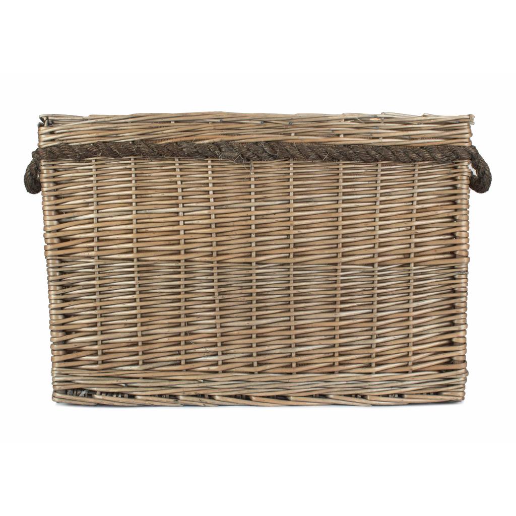 Vaskekurv I Pil Med Hvitt Fôr Og Lok 58x38x38 WillowDirect-Willow Direct-Kvalitetstid AS