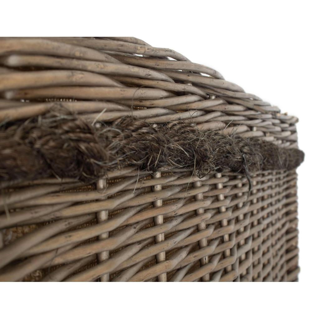 Vaskekurv I Pil Med Hvitt Fôr Og Lok 58x38x38 WillowDirect-Willow Direct-Kvalitetstid AS