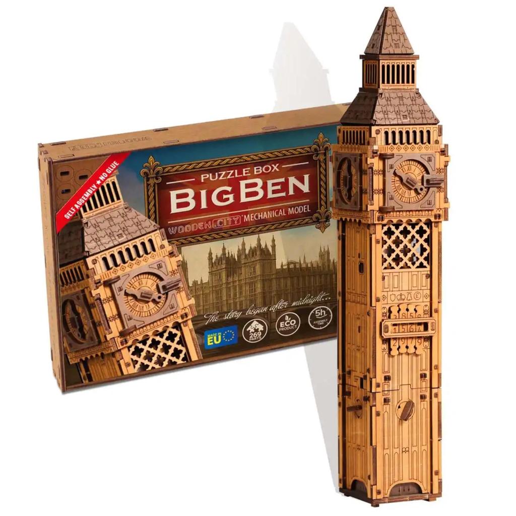 3D Puslespillboks Escape Room Big Ben Puslespillfans Wooden City-Pusleboks-Wooden City-Kvalitetstid AS