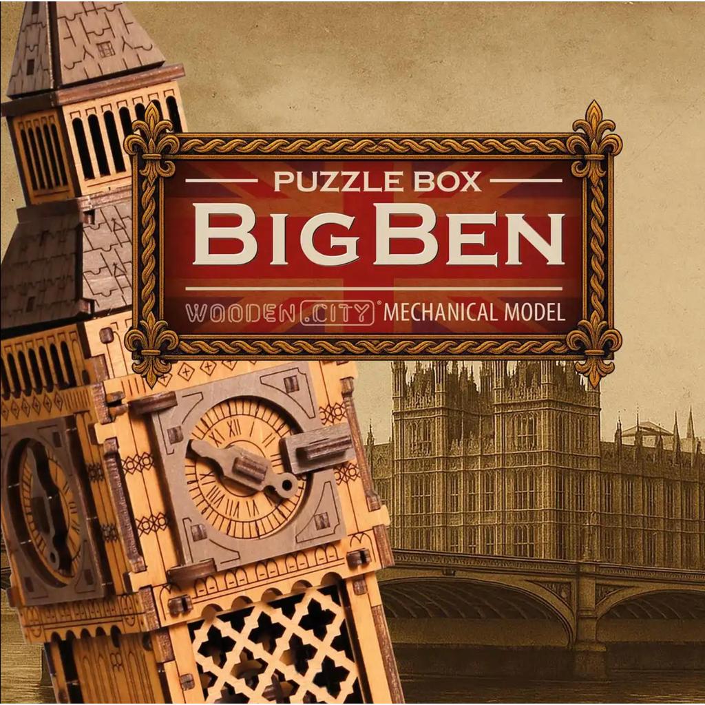 3D Puslespillboks Escape Room Big Ben Puslespillfans Wooden City-Pusleboks-Wooden City-Kvalitetstid AS