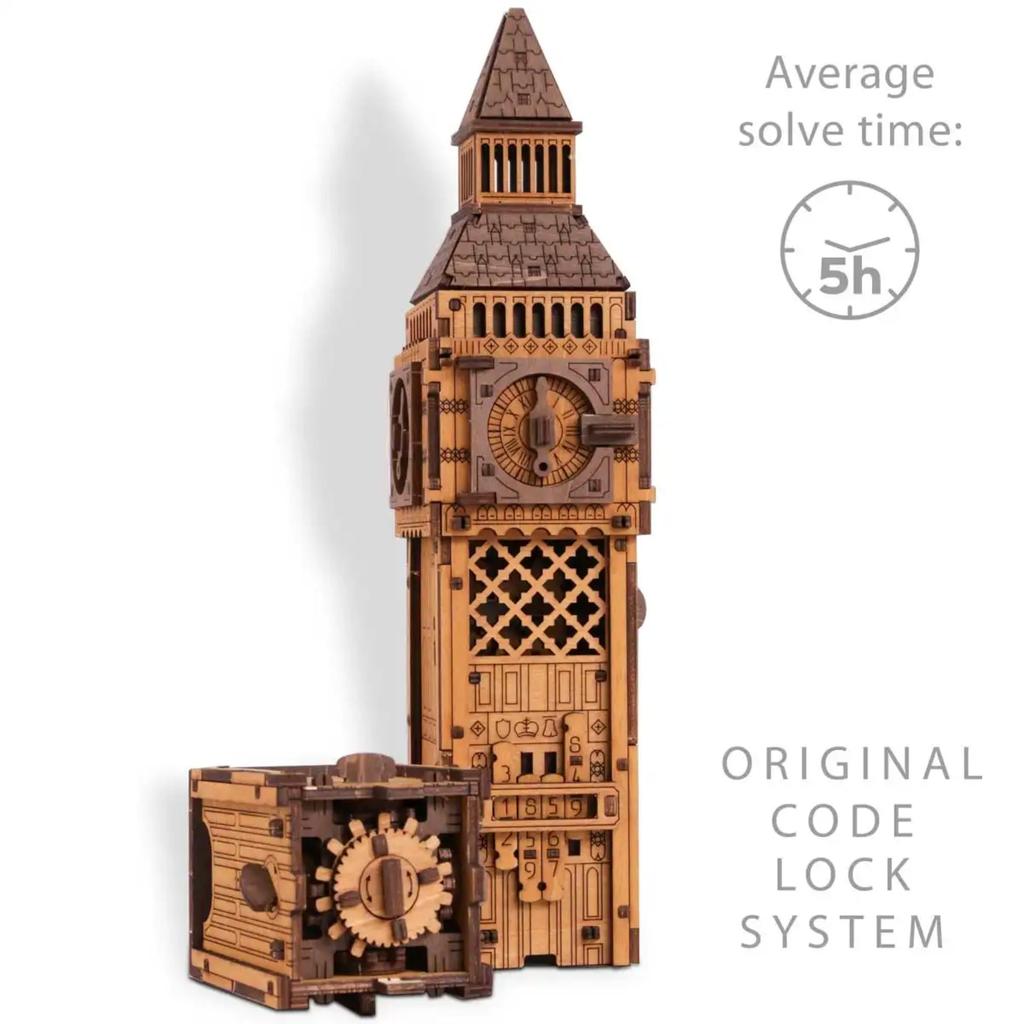 3D Puslespillboks Escape Room Big Ben Puslespillfans Wooden City-Pusleboks-Wooden City-Kvalitetstid AS