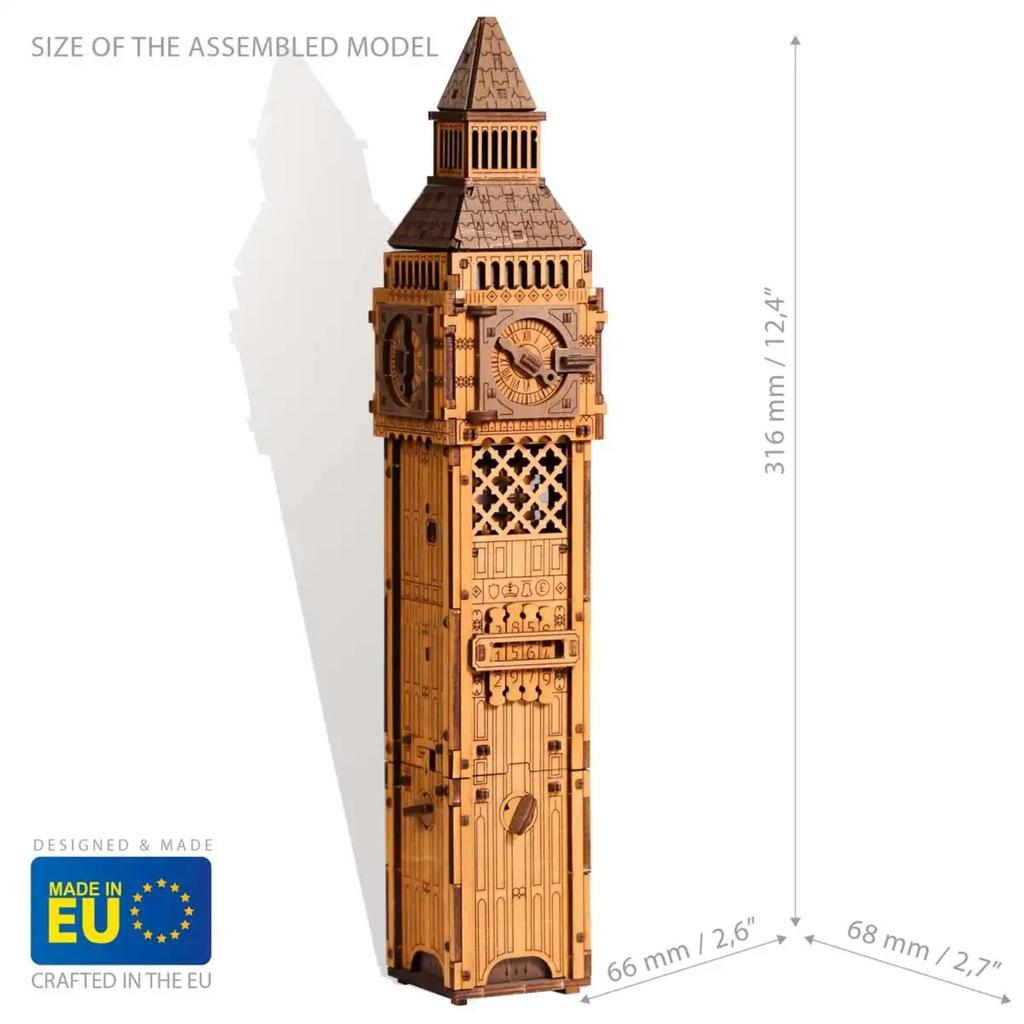 3D Puslespillboks Escape Room Big Ben Puslespillfans Wooden City-Pusleboks-Wooden City-Kvalitetstid AS