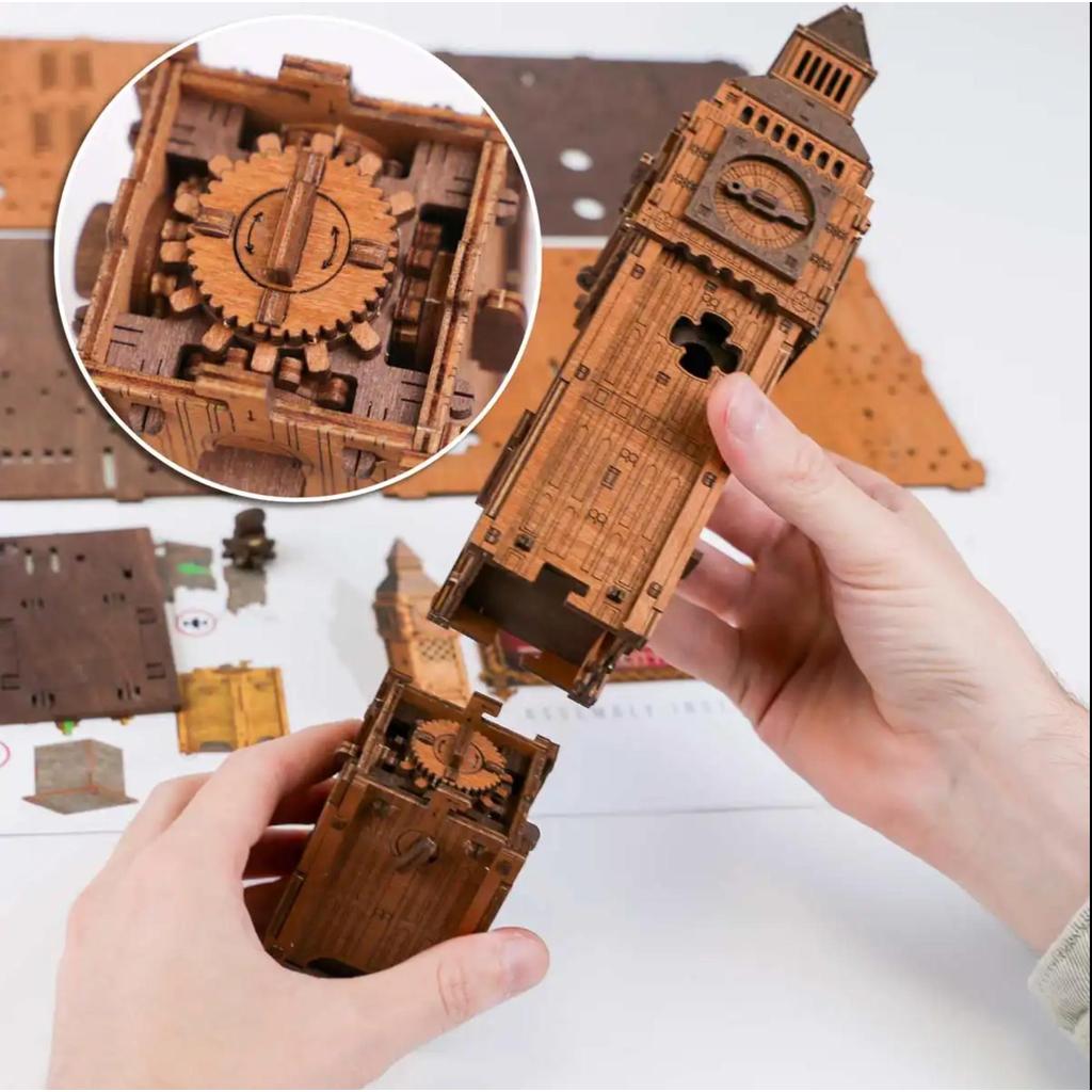 3D Puslespillboks Escape Room Big Ben Puslespillfans Wooden City-Pusleboks-Wooden City-Kvalitetstid AS