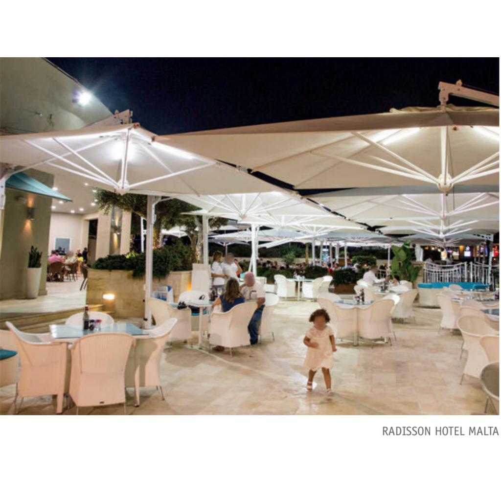 Parasoll Galileo Maxi Starwhite sidearmsparasoll | Scolaro | Scolaro