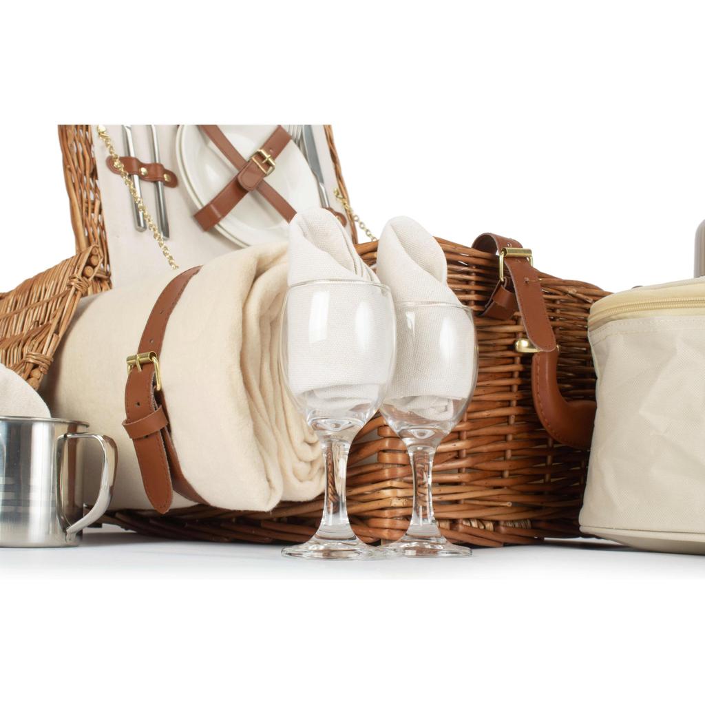 Picnic-kurv m/kjølebag | Deluxe | 2 personer-Willow Direct-Kvalitetstid AS