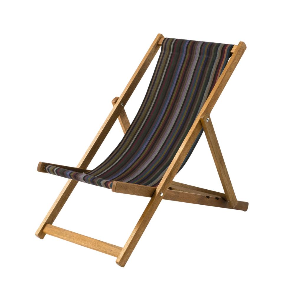 Ferdigsydd trekk flerfarget vevd bomull til standard fluktstol - Southsea | Southsea Deckchairs