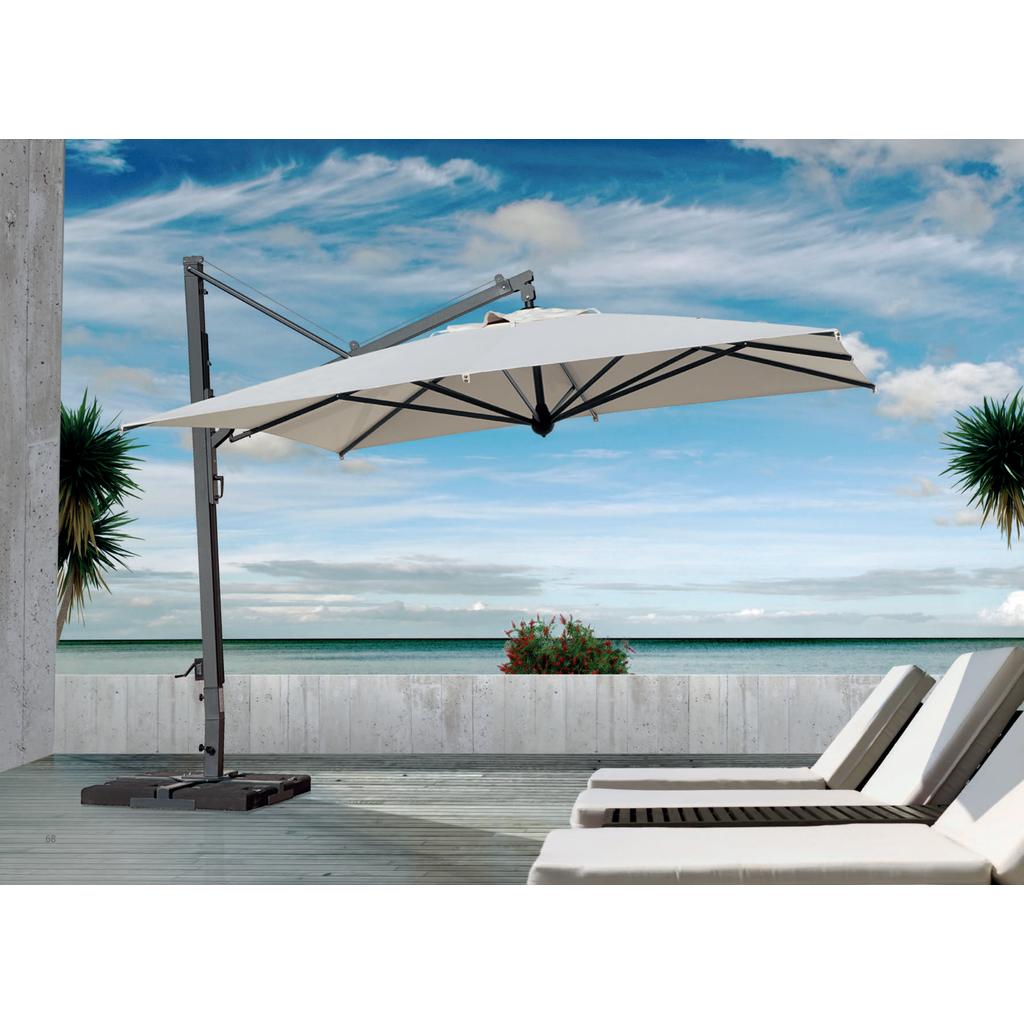 Parasoll Galileo Maxi Dark – sidearmsparasoll i aluminium | Scolaro | Scolaro