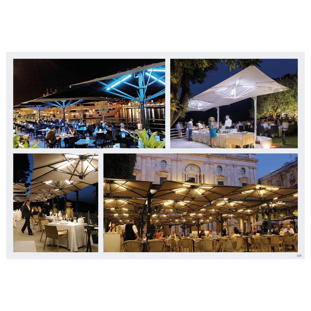 Led lys | for parasoll | Sett-Parasoller-Scolaro-120cm Capri-Kontakt-Kvalitetstid AS