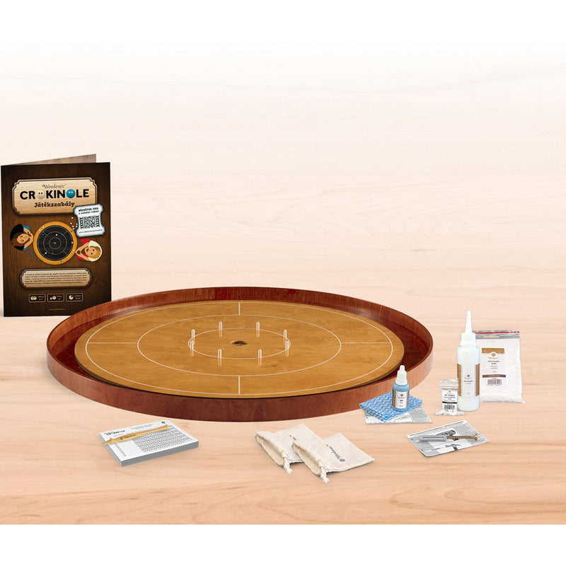 Crokinole bordspill | konkurransestørrelse m/komplett utstyrspakke-Crokinole-Woodestic-bøk-kirsebær-Kvalitetstid AS