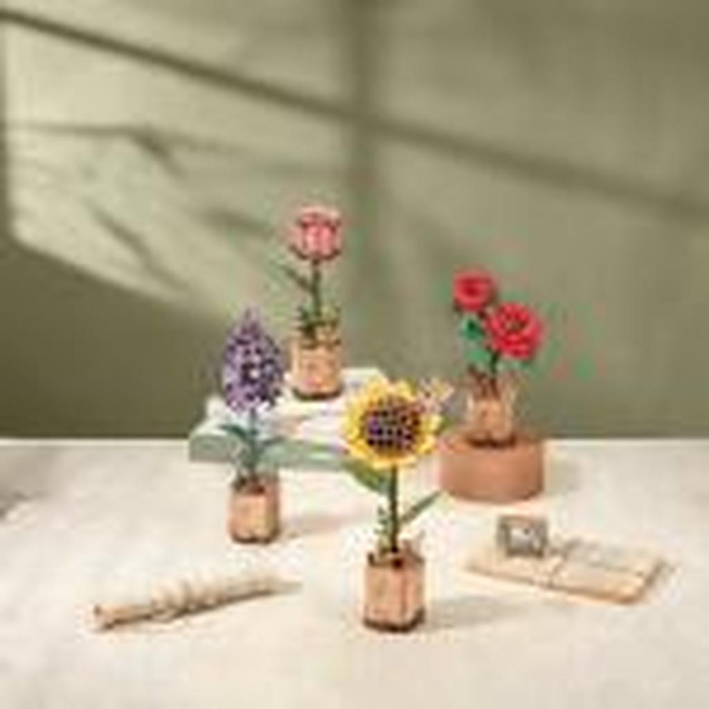 Rowood Syrin 3D Puslespill i Tre Realistisk Blomst Med 154 Biter Perfekt For Hobbyister-Robotime-Kvalitetstid AS