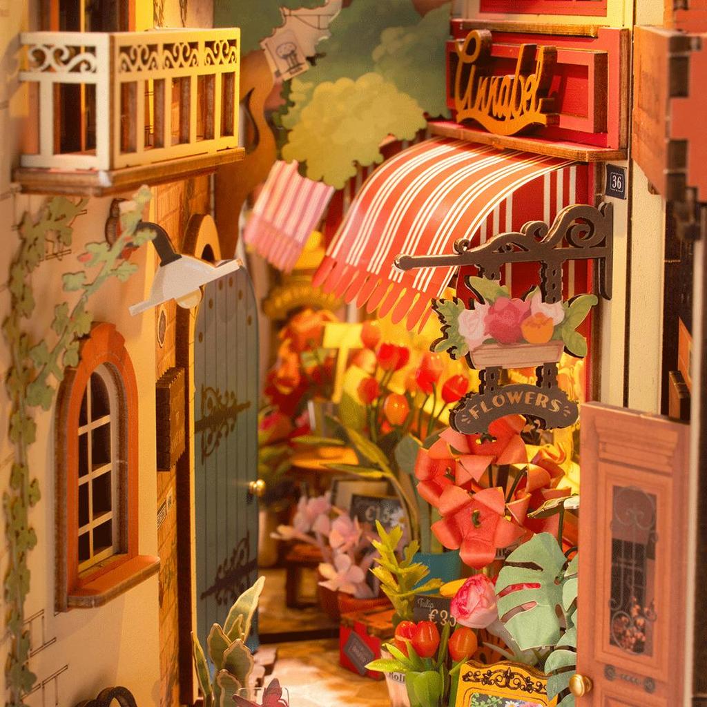 Rolife Floral Corner Boknook Miniatyr Blomsterbutikk For Hobbyentusiaster Og Samlere Av Rolife-Robotime-Kvalitetstid AS