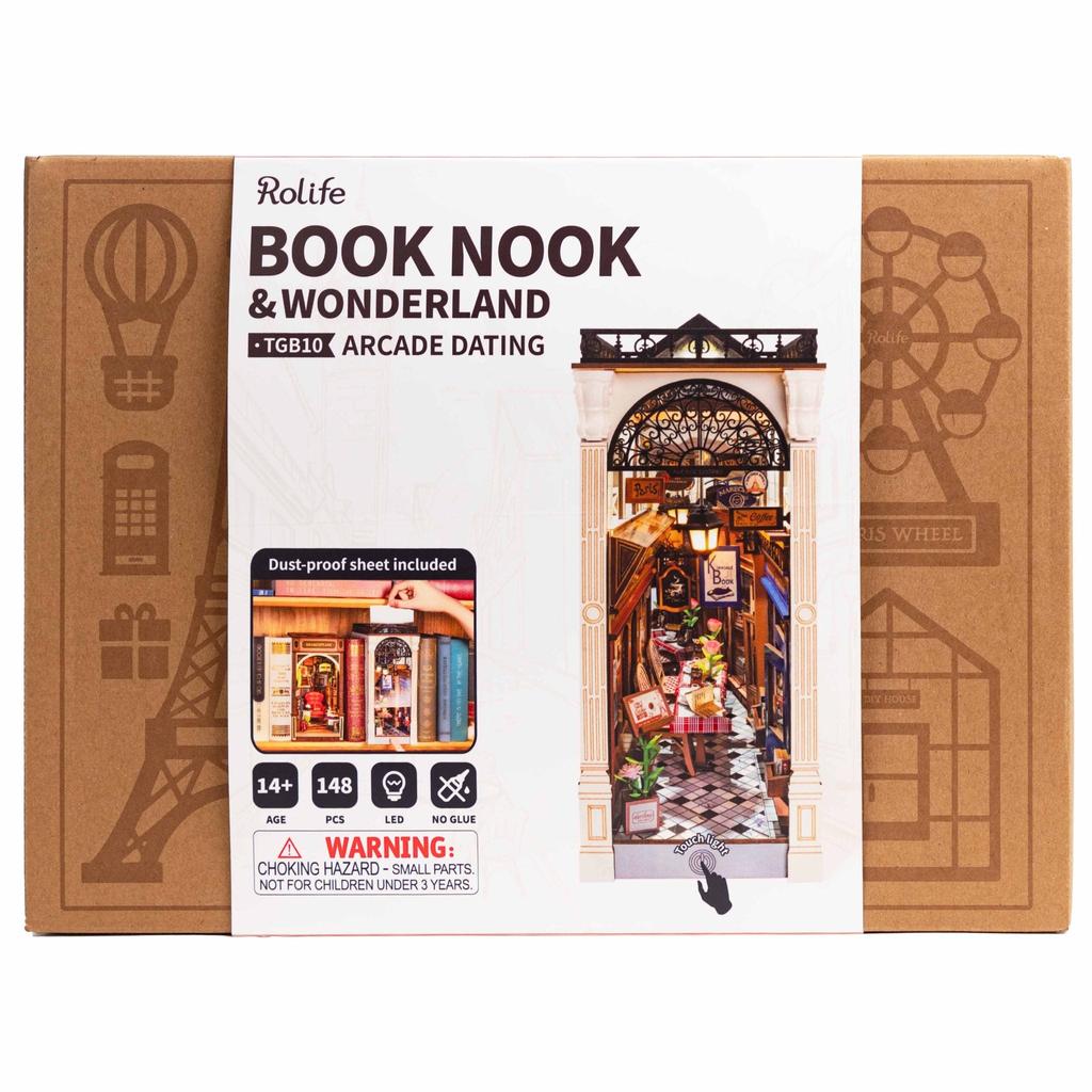 Book Nook Arcade Dating Av Rolife Magisk Bokhylle Miniatyrsett For Samlere Og Hobbyister-Robotime-Kvalitetstid AS