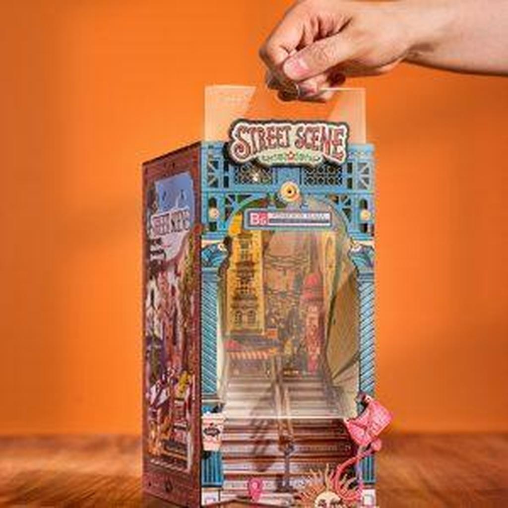 Rolife Street Scene Bok Nook DIY Miniby Med Detaljert Gateområde For Modellbyggere Og Hobbyentusiaster-Robotime-Kvalitetstid AS
