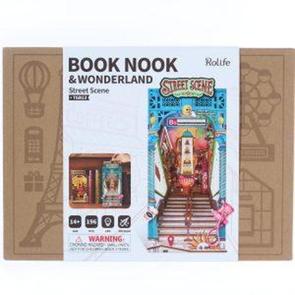 Rolife Street Scene Bok Nook DIY Miniby Med Detaljert Gateområde For Modellbyggere Og Hobbyentusiaster-Robotime-Kvalitetstid AS