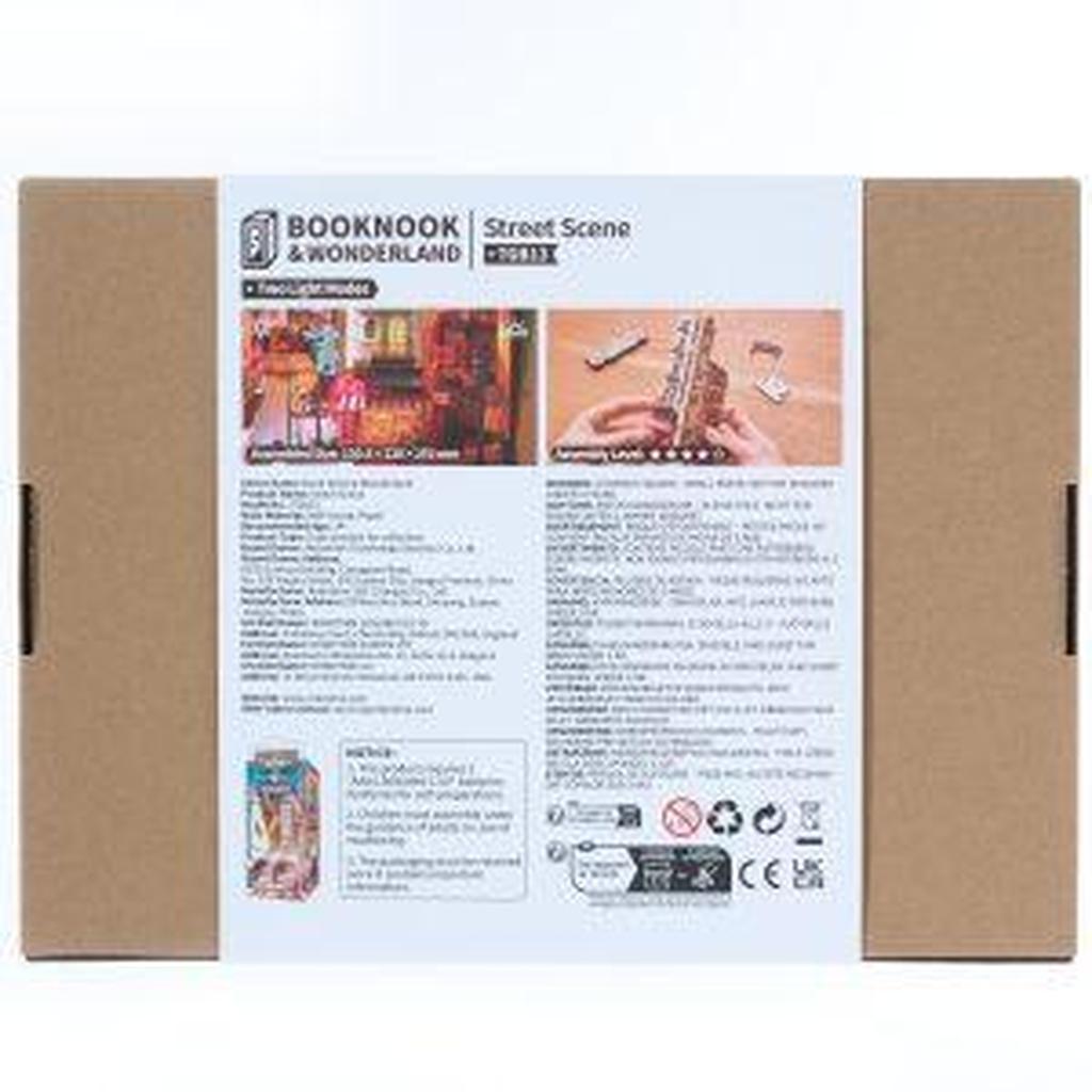 Rolife Street Scene Bok Nook DIY Miniby Med Detaljert Gateområde For Modellbyggere Og Hobbyentusiaster-Robotime-Kvalitetstid AS