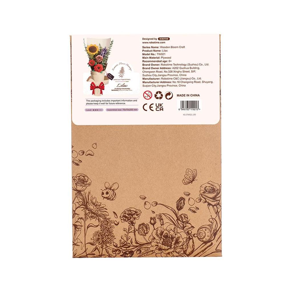 Rowood Syrin 3D Puslespill i Tre Realistisk Blomst Med 154 Biter Perfekt For Hobbyister-Robotime-Kvalitetstid AS
