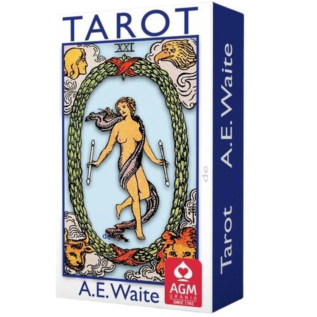 Tarotkort Waite Blue Edition For Tarotentusiaster Og Nybegynnere Cardshouse 78 Kort 32 Sider Bok Foldet Eske-Kortstokker-Cardshouse-Kvalitetstid AS