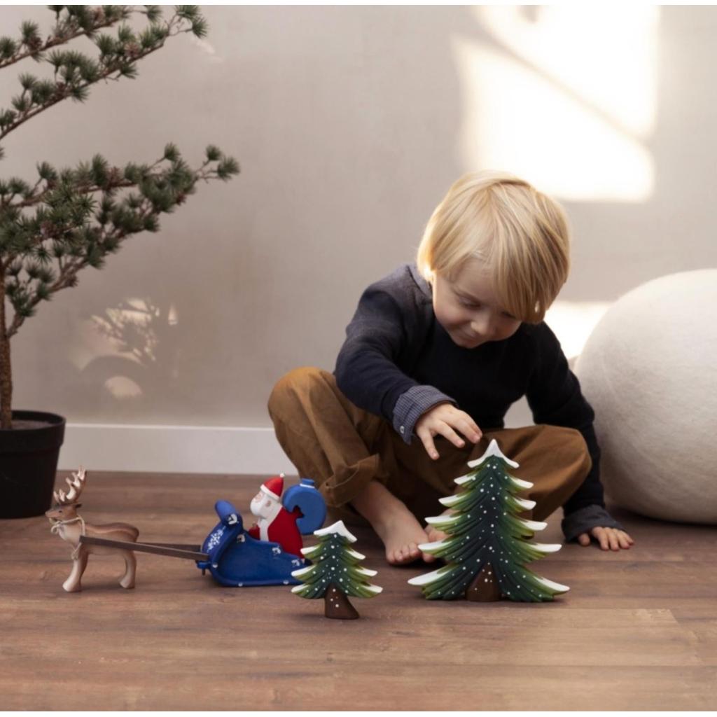 Trefigur | Grantrær i Vinterstemning-Trefigurer-Bumbu Toys-Kvalitetstid AS