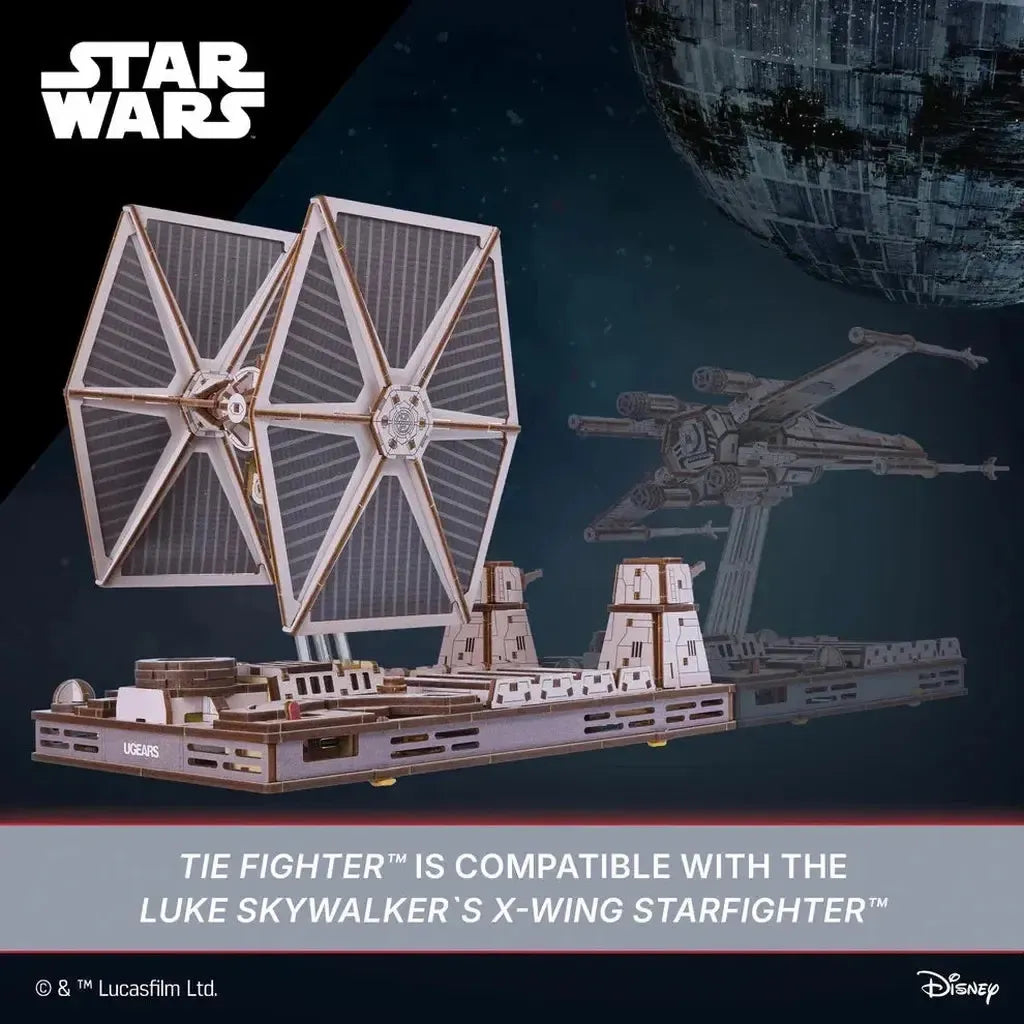 Ugears Tie Fighter Med Magnetisk Base Detaljert Modell-Ugears-Kvalitetstid AS