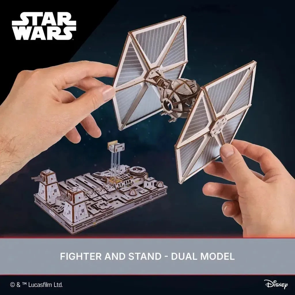 Ugears Tie Fighter Med Magnetisk Base Detaljert Modell-Ugears-Kvalitetstid AS