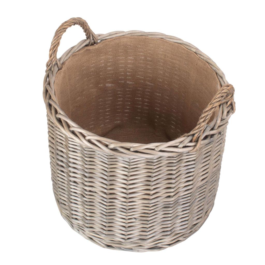 Ekstra Stor Kastanje Rund Fôret Vedkurv Willow Direct-Willow Direct-Kvalitetstid AS